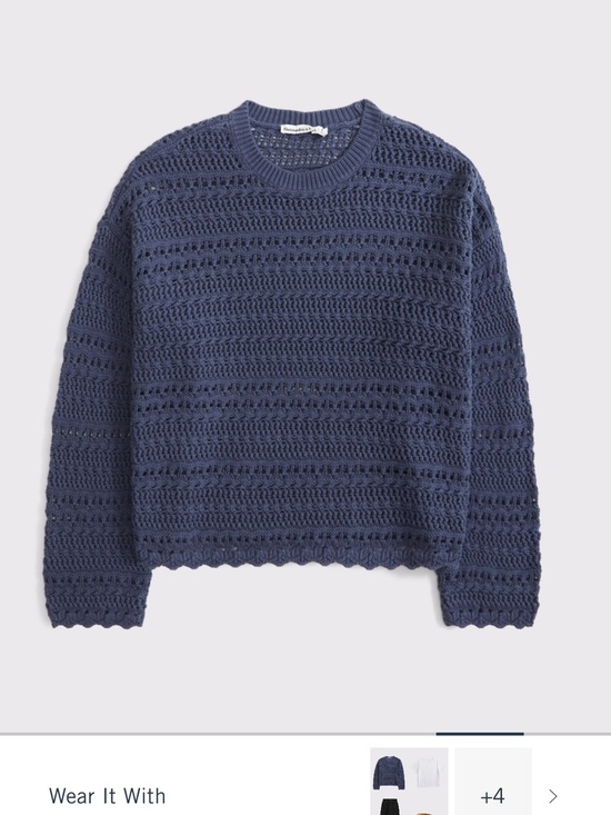 Abercrombie & Fitch Sweaters - Abercrombie Open-Knit Crewneck Sweater